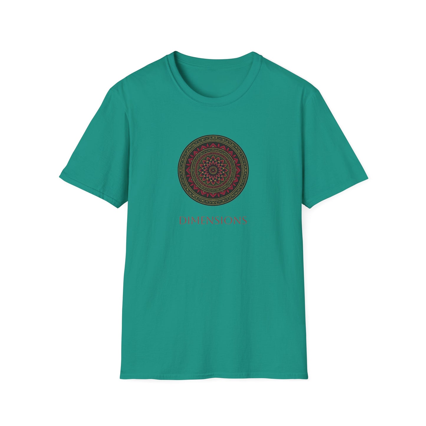 Mandala Pattern Unisex Softstyle T-Shirt, Relaxed Fit Tee, Gift for Meditation Lovers, Casual Wear, Festival Apparel
