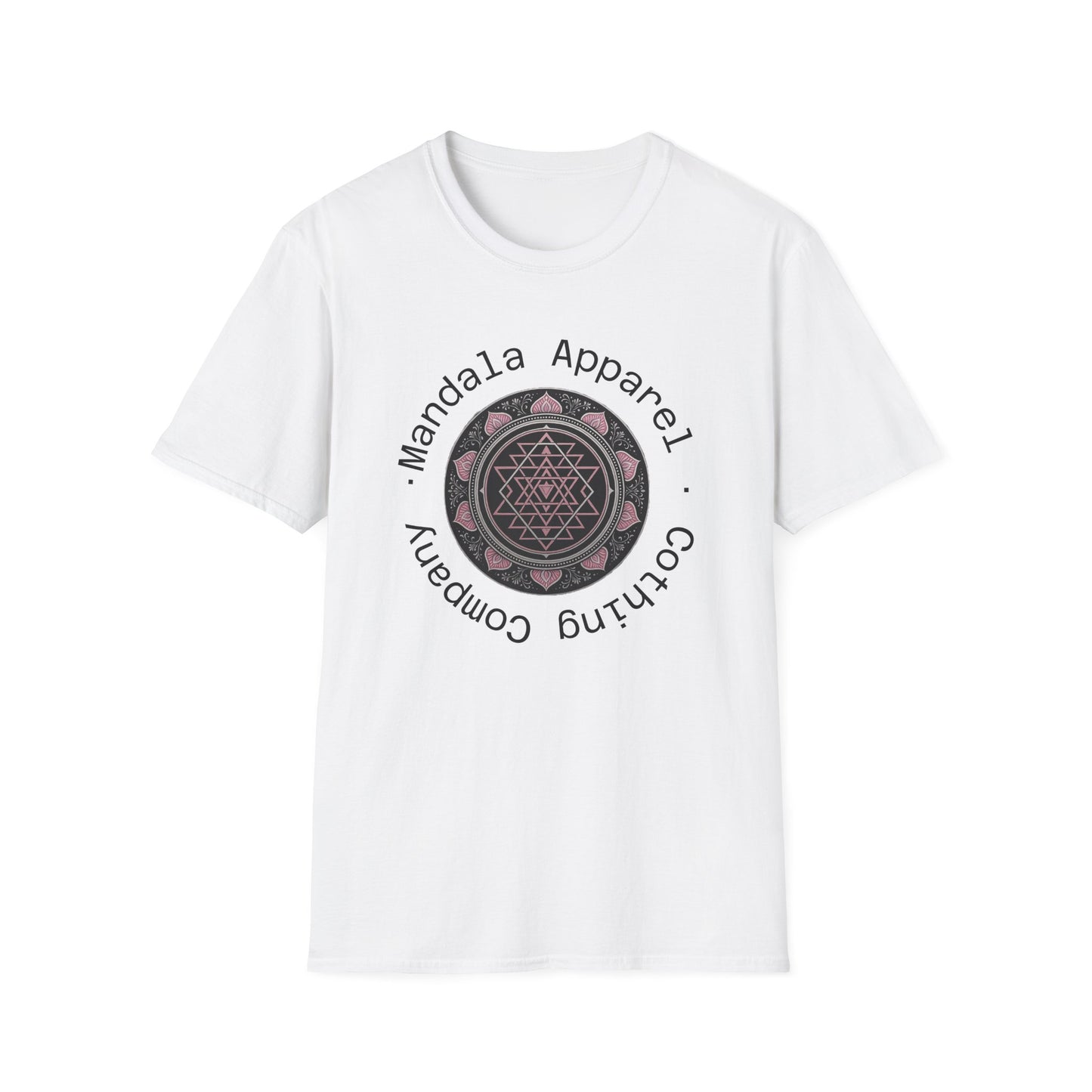 Mandala Design Unisex Softstyle T-Shirt, Bohemian Top, Yoga Apparel, Gift for Him or Her, Spiritual Clothing, Festival Wear