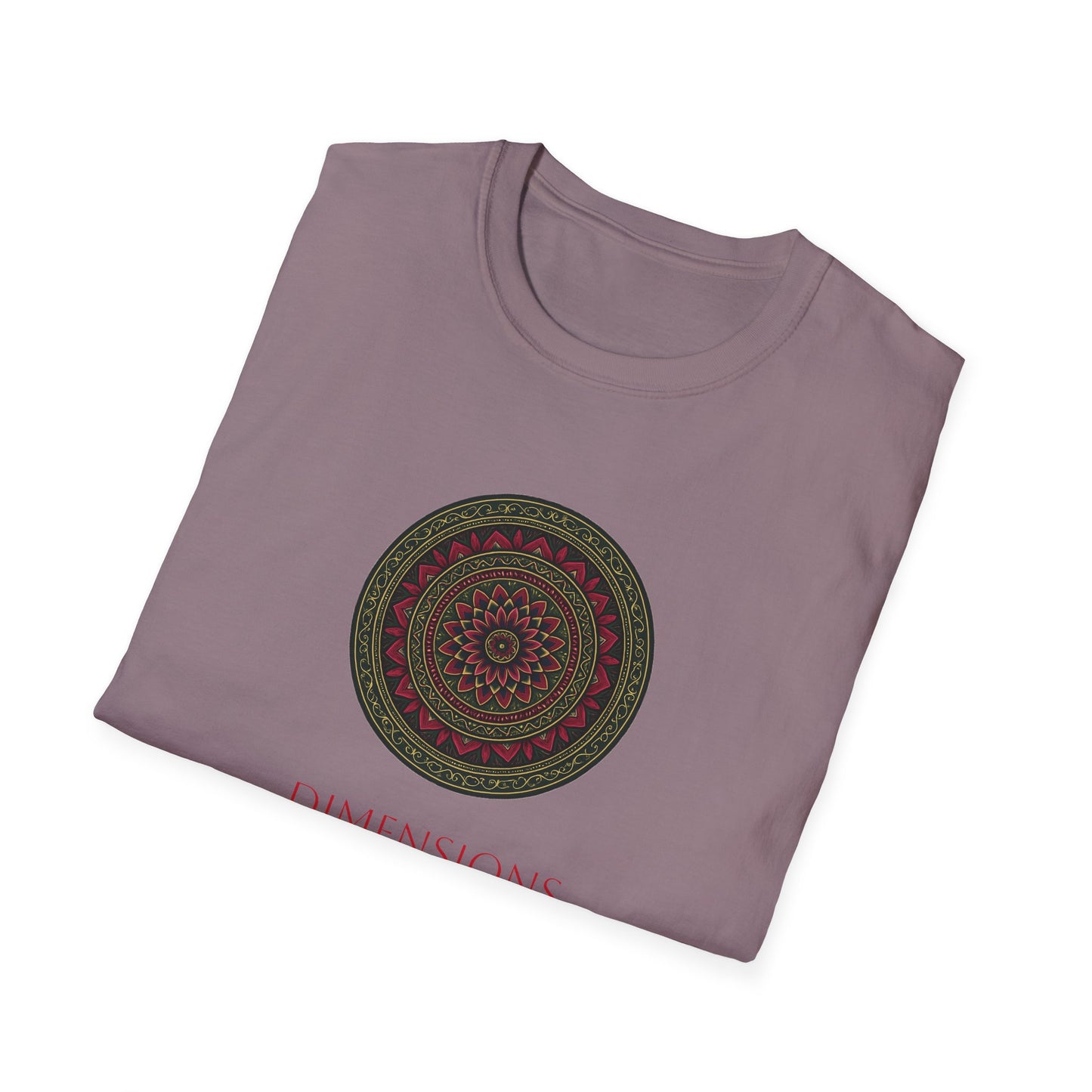 Mandala Pattern Unisex Softstyle T-Shirt, Relaxed Fit Tee, Gift for Meditation Lovers, Casual Wear, Festival Apparel