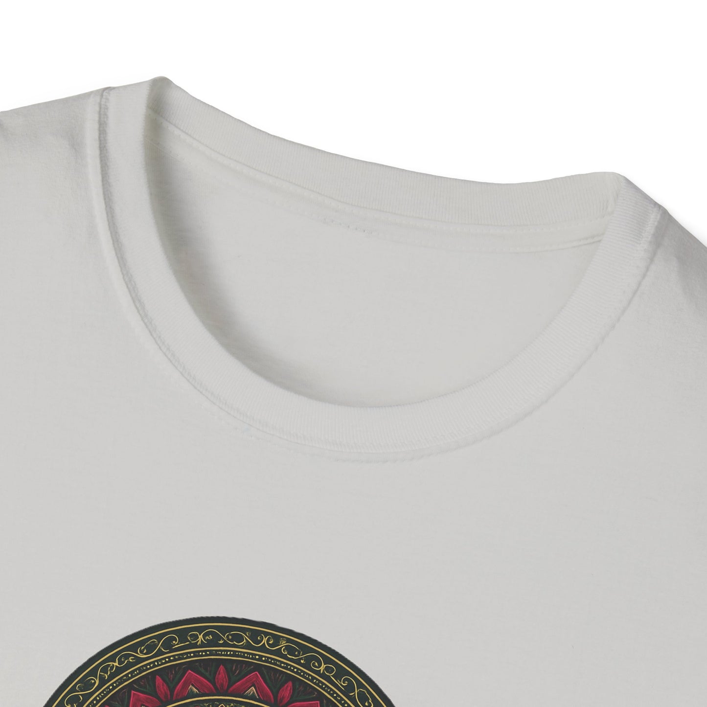 Mandala Pattern Unisex Softstyle T-Shirt, Relaxed Fit Tee, Gift for Meditation Lovers, Casual Wear, Festival Apparel
