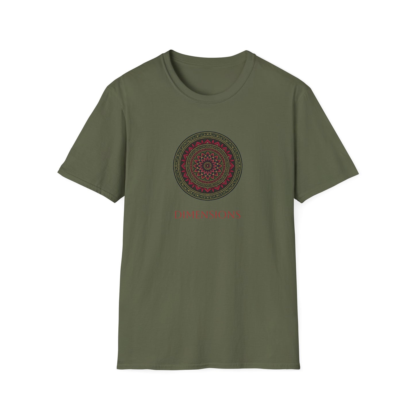 Mandala Pattern Unisex Softstyle T-Shirt, Relaxed Fit Tee, Gift for Meditation Lovers, Casual Wear, Festival Apparel