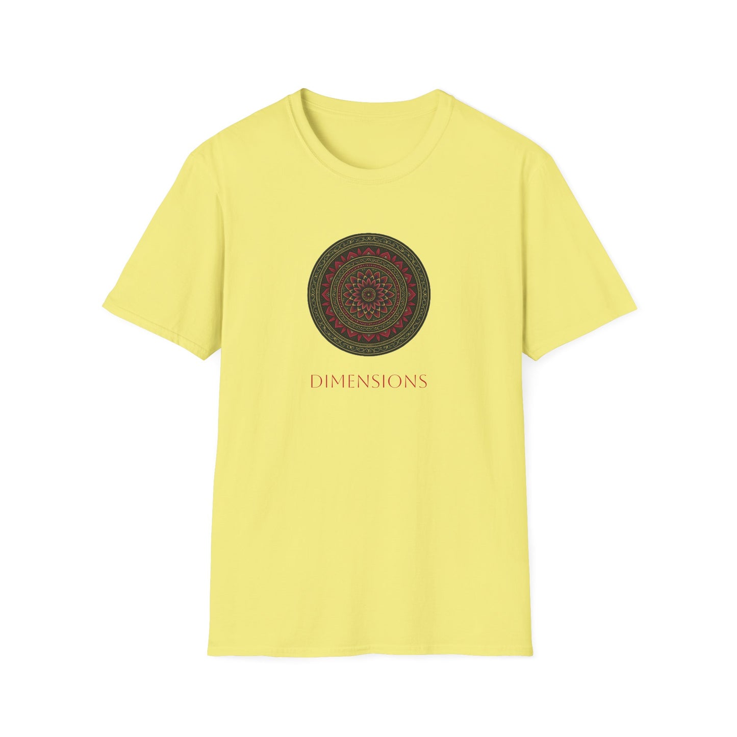 Mandala Pattern Unisex Softstyle T-Shirt, Relaxed Fit Tee, Gift for Meditation Lovers, Casual Wear, Festival Apparel