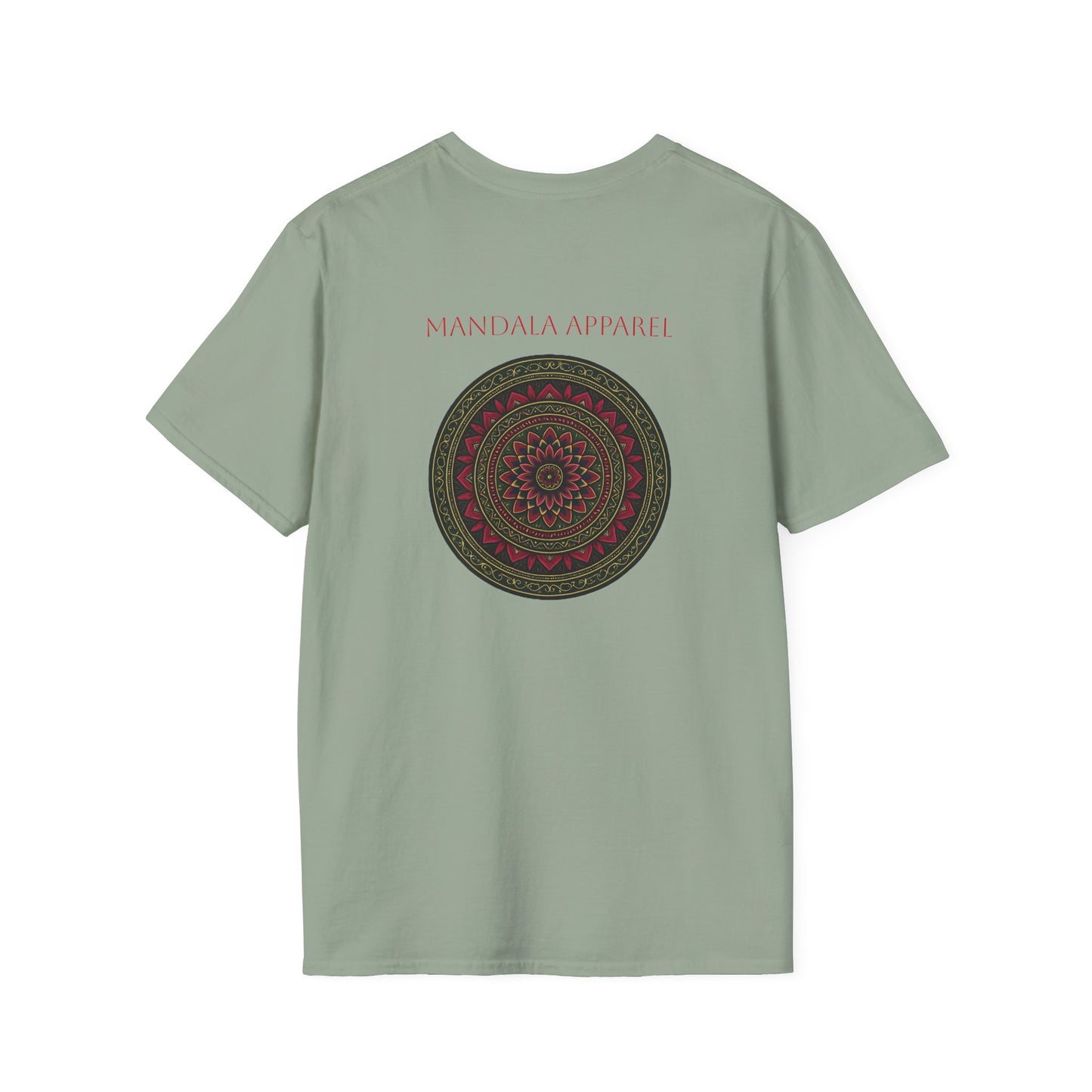 Mandala Pattern Unisex Softstyle T-Shirt, Relaxed Fit Tee, Gift for Meditation Lovers, Casual Wear, Festival Apparel