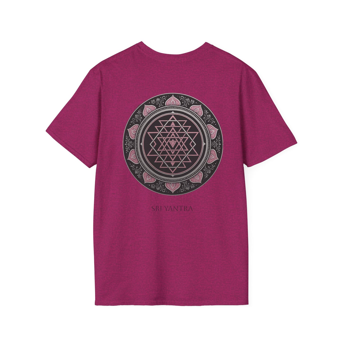 Mandala Design Unisex Softstyle T-Shirt, Bohemian Top, Yoga Apparel, Gift for Him or Her, Spiritual Clothing, Festival Wear