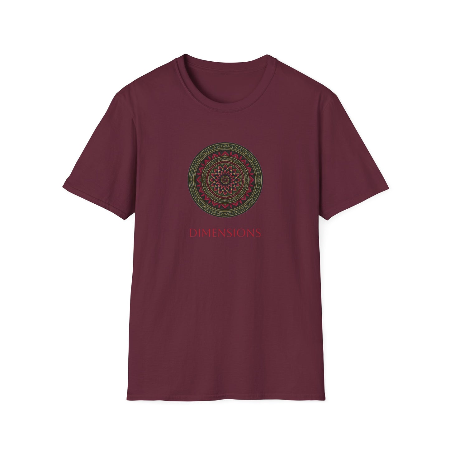 Mandala Pattern Unisex Softstyle T-Shirt, Relaxed Fit Tee, Gift for Meditation Lovers, Casual Wear, Festival Apparel