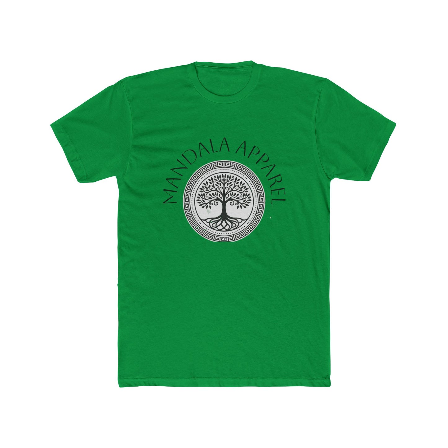 Mandala Tree Unisex Cotton Crew Tee, Spiritual Shirt, Nature Tee, Gift for Yoga Lovers, Boho Apparel, Eco-Friendly Clothing