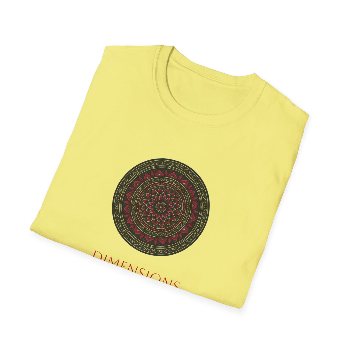 Mandala Pattern Unisex Softstyle T-Shirt, Relaxed Fit Tee, Gift for Meditation Lovers, Casual Wear, Festival Apparel
