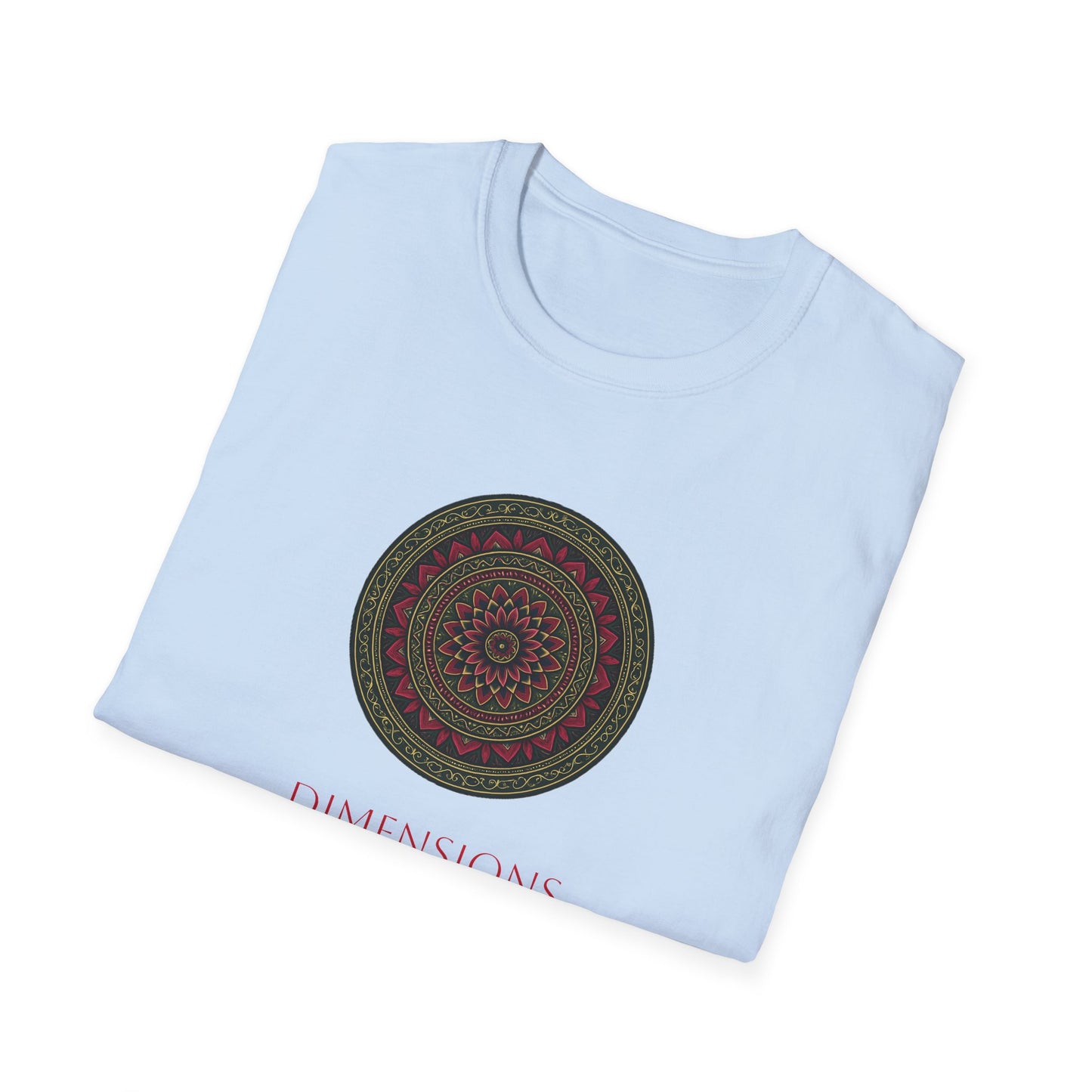 Mandala Pattern Unisex Softstyle T-Shirt, Relaxed Fit Tee, Gift for Meditation Lovers, Casual Wear, Festival Apparel