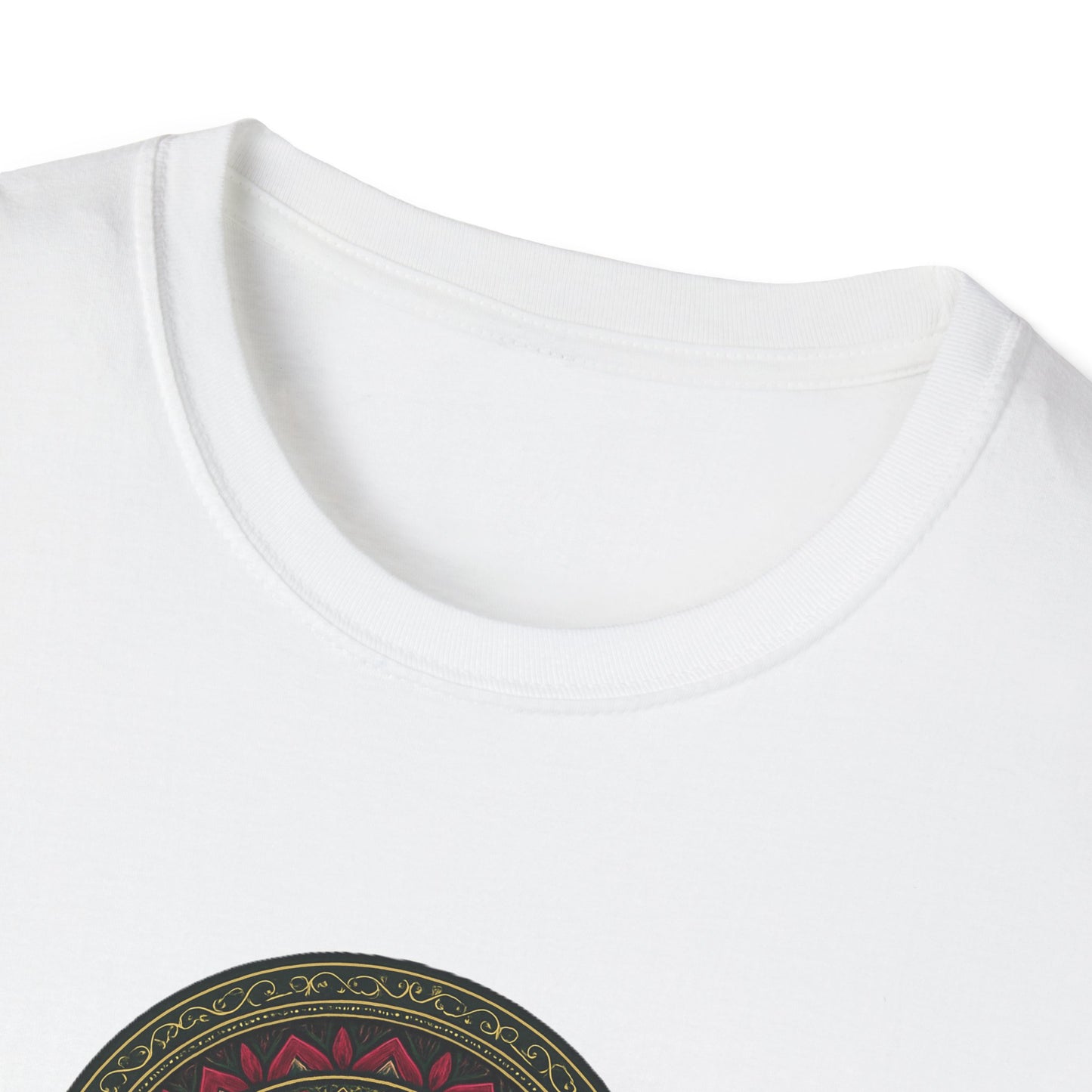 Mandala Pattern Unisex Softstyle T-Shirt, Relaxed Fit Tee, Gift for Meditation Lovers, Casual Wear, Festival Apparel