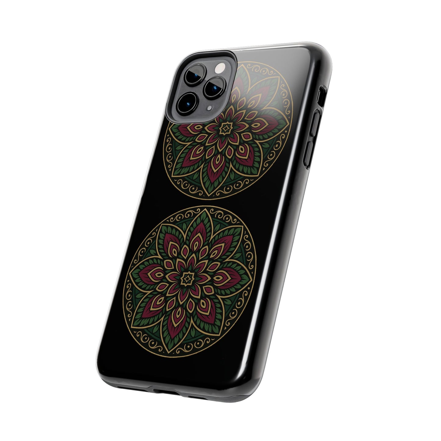 Artistic Phone Case with Mandala Design, Tough Case, Floral Phone Cover, Unique Gift for Her, Stylish Protection