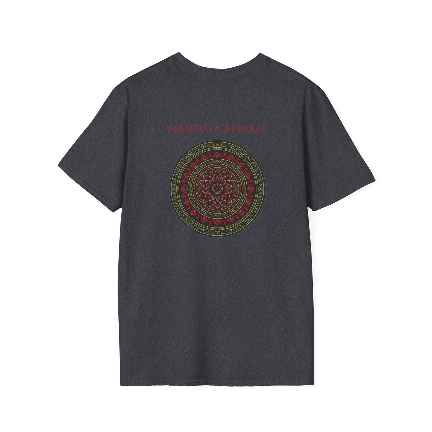 Mandala Pattern Unisex Softstyle T-Shirt, Relaxed Fit Tee, Gift for Meditation Lovers, Casual Wear, Festival Apparel