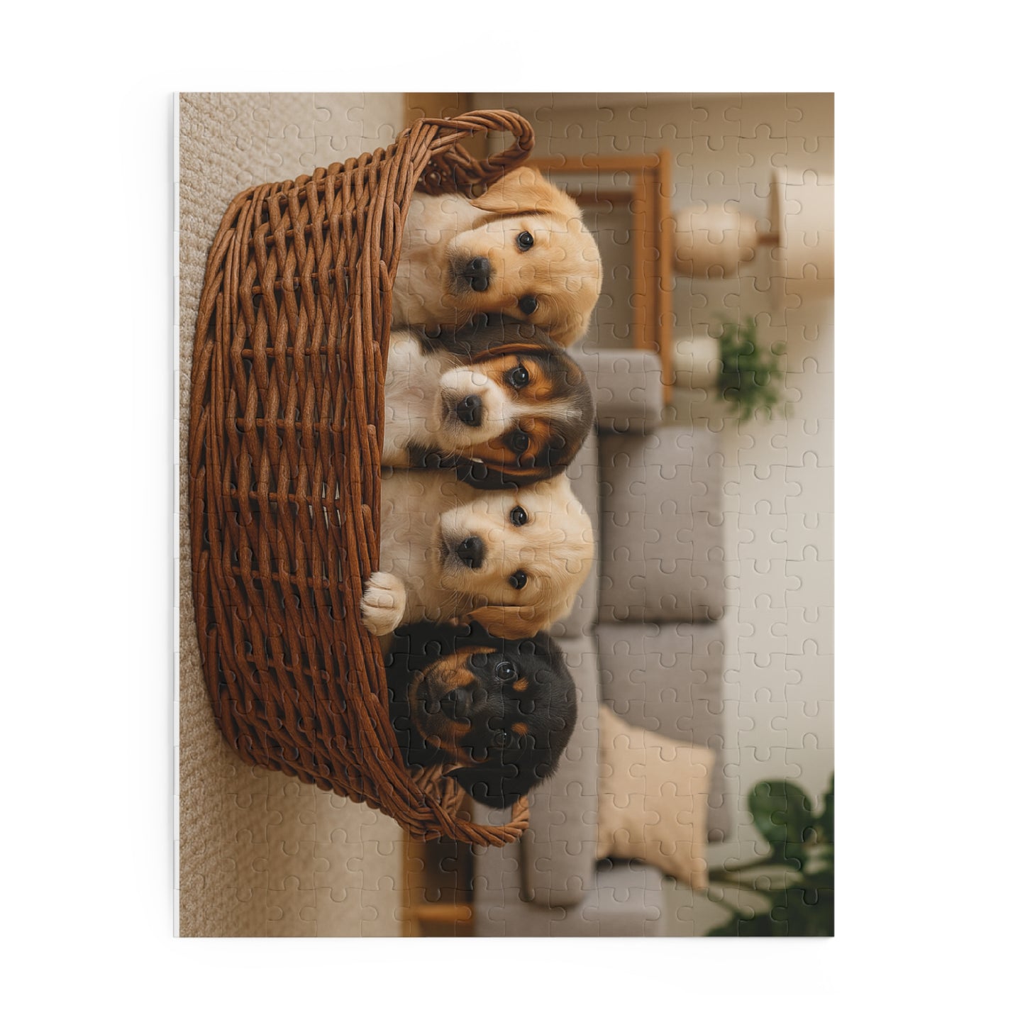 Adorable Puppy Puzzle - 120, 252, 500 Pieces, Gift for Dog Lovers, Family Activity, Pet-Themed Home Decor, Birthday Present