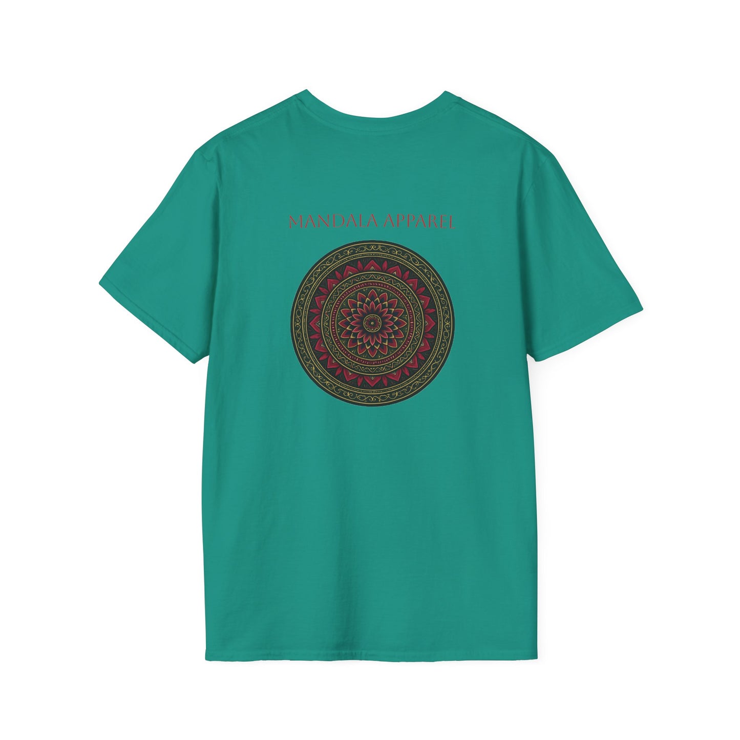 Mandala Pattern Unisex Softstyle T-Shirt, Relaxed Fit Tee, Gift for Meditation Lovers, Casual Wear, Festival Apparel