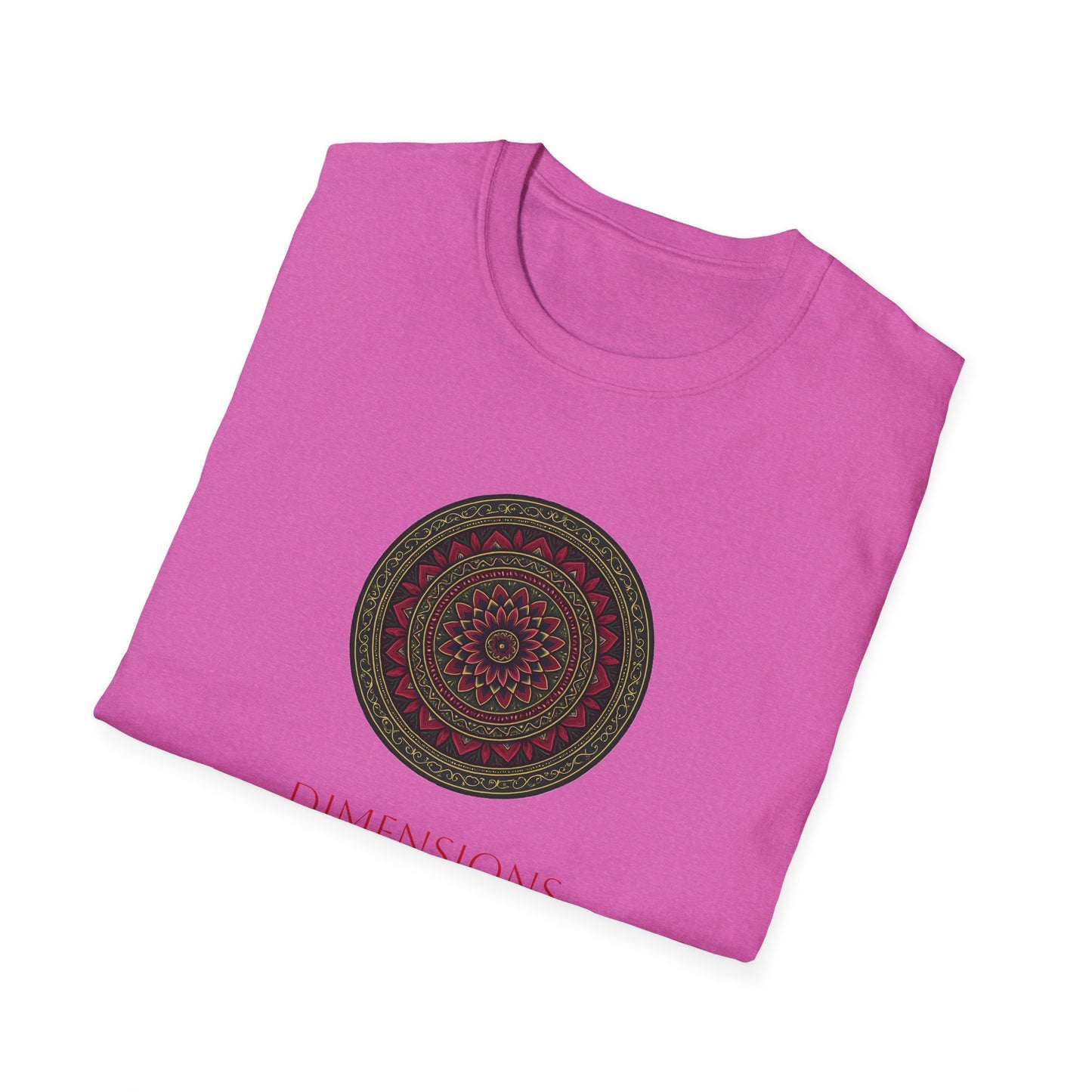 Mandala Pattern Unisex Softstyle T-Shirt, Relaxed Fit Tee, Gift for Meditation Lovers, Casual Wear, Festival Apparel