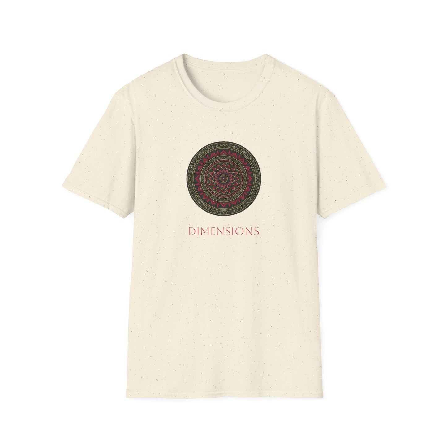 Mandala Pattern Unisex Softstyle T-Shirt, Relaxed Fit Tee, Gift for Meditation Lovers, Casual Wear, Festival Apparel