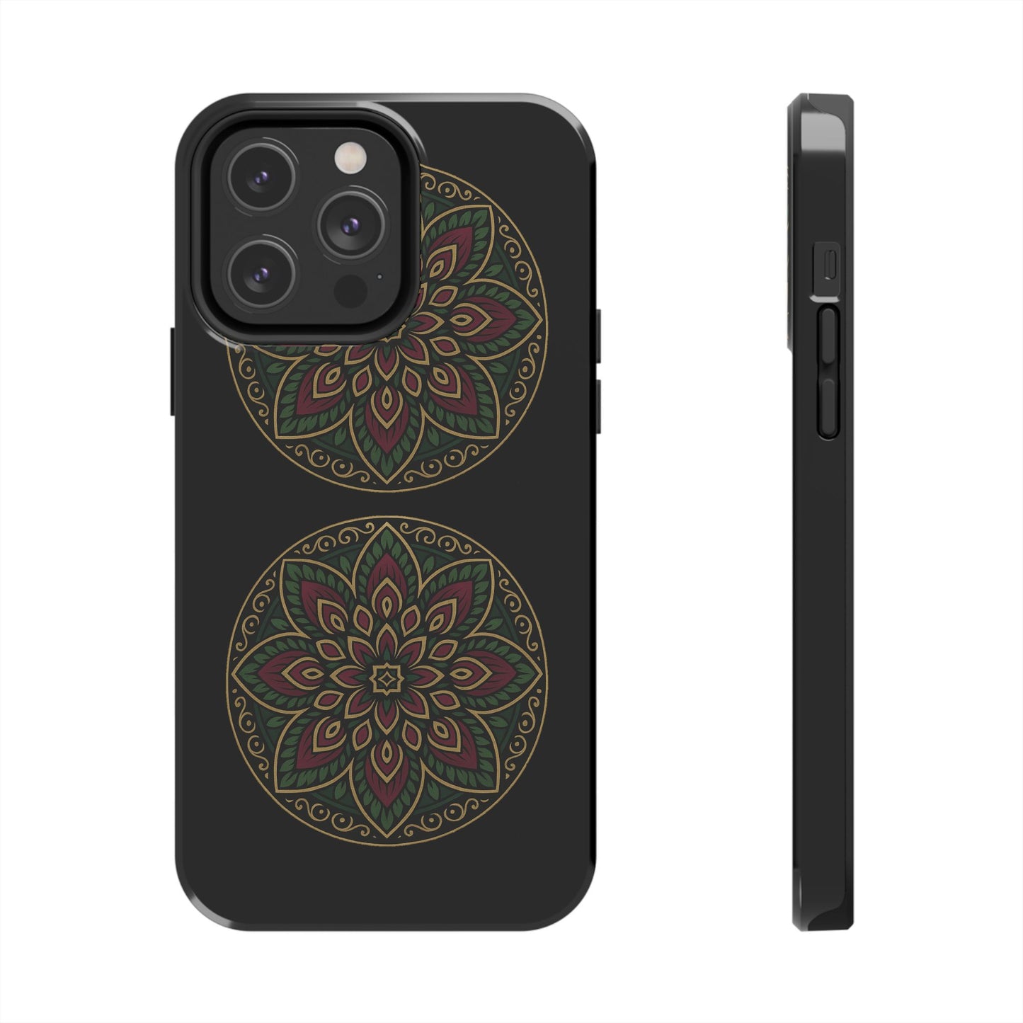 Artistic Phone Case with Mandala Design, Tough Case, Floral Phone Cover, Unique Gift for Her, Stylish Protection