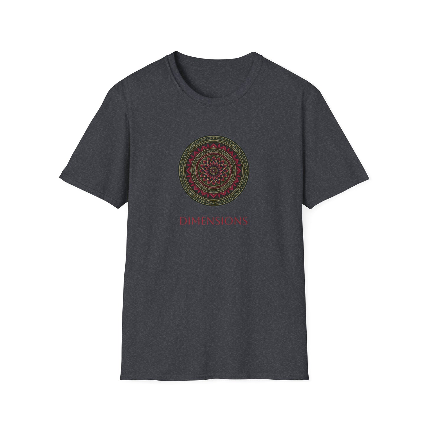 Mandala Pattern Unisex Softstyle T-Shirt, Relaxed Fit Tee, Gift for Meditation Lovers, Casual Wear, Festival Apparel