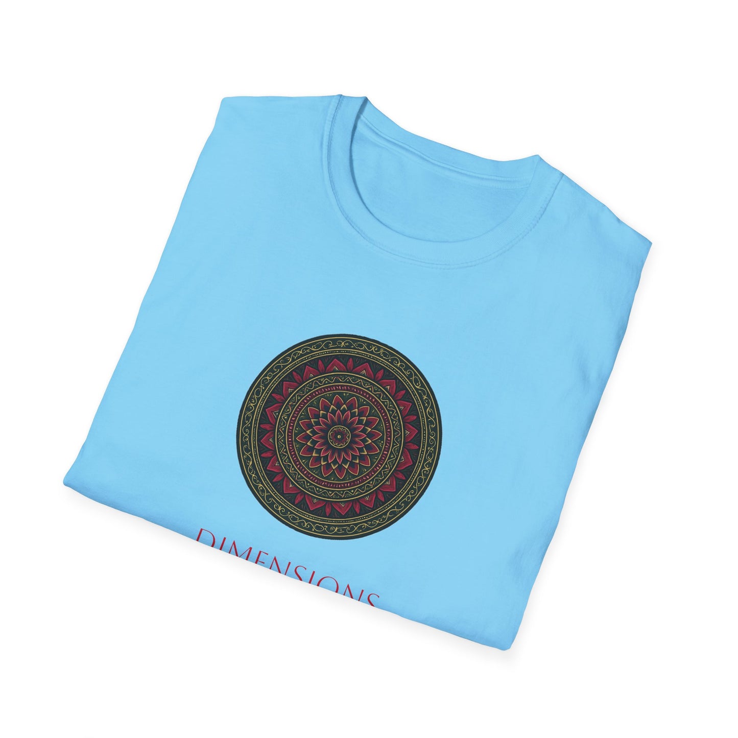 Mandala Pattern Unisex Softstyle T-Shirt, Relaxed Fit Tee, Gift for Meditation Lovers, Casual Wear, Festival Apparel