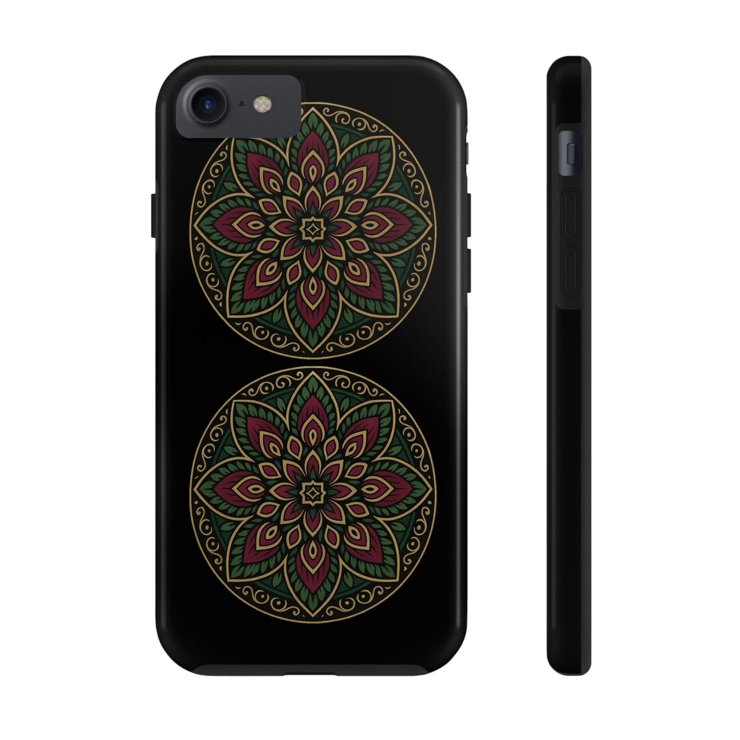 Artistic Phone Case with Mandala Design, Tough Case, Floral Phone Cover, Unique Gift for Her, Stylish Protection