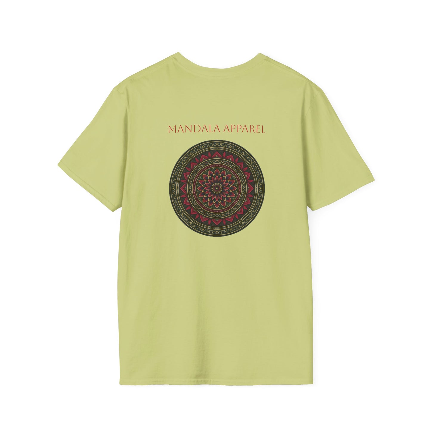 Mandala Pattern Unisex Softstyle T-Shirt, Relaxed Fit Tee, Gift for Meditation Lovers, Casual Wear, Festival Apparel