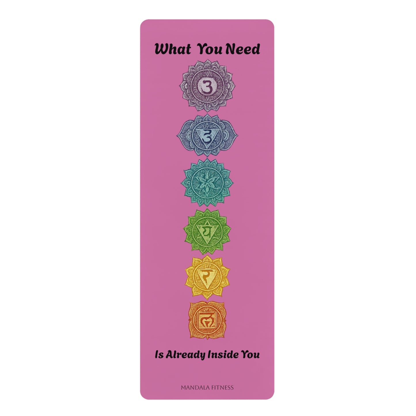 Yoga Mat - Chakra Chart Design for Mindfulness and Meditation