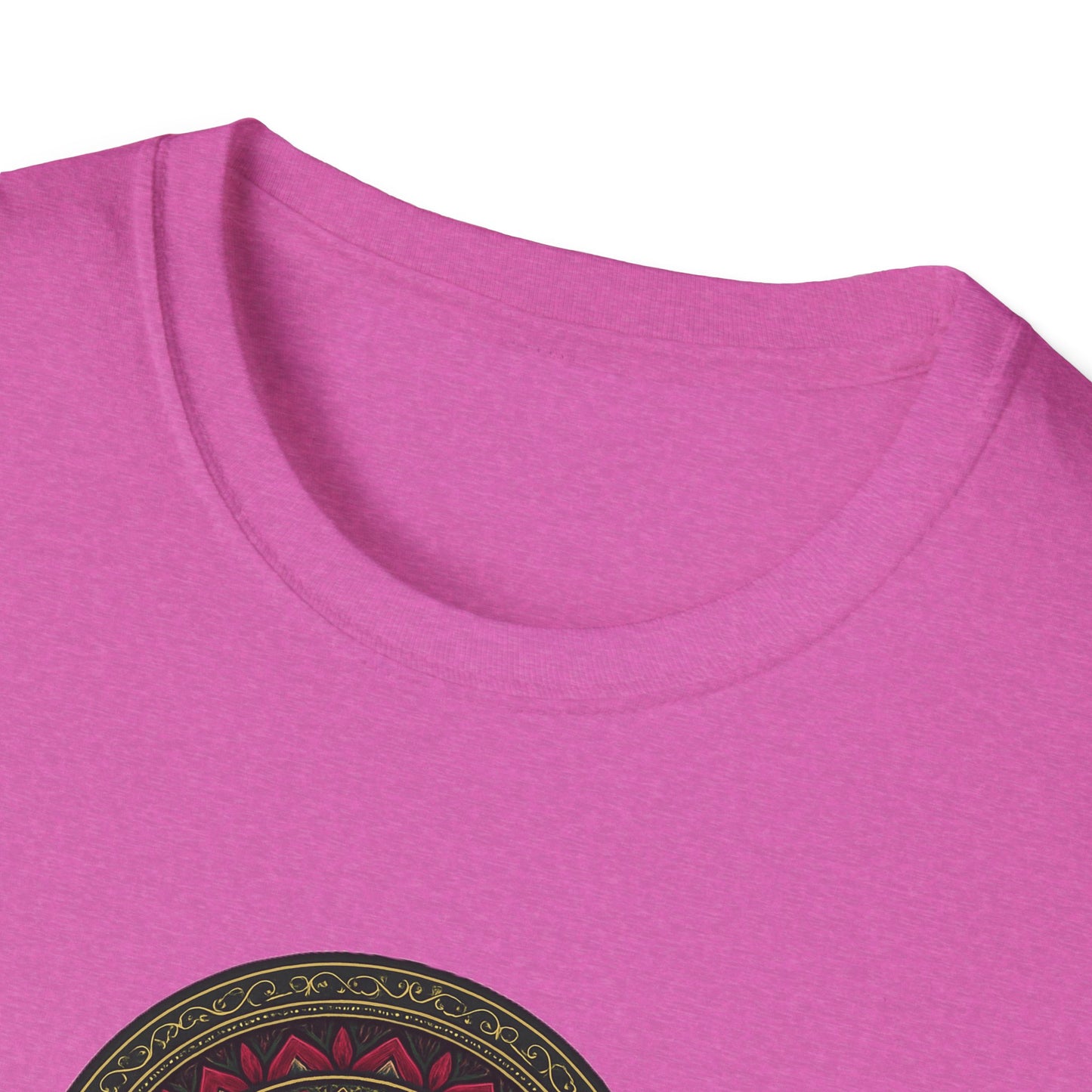 Mandala Pattern Unisex Softstyle T-Shirt, Relaxed Fit Tee, Gift for Meditation Lovers, Casual Wear, Festival Apparel