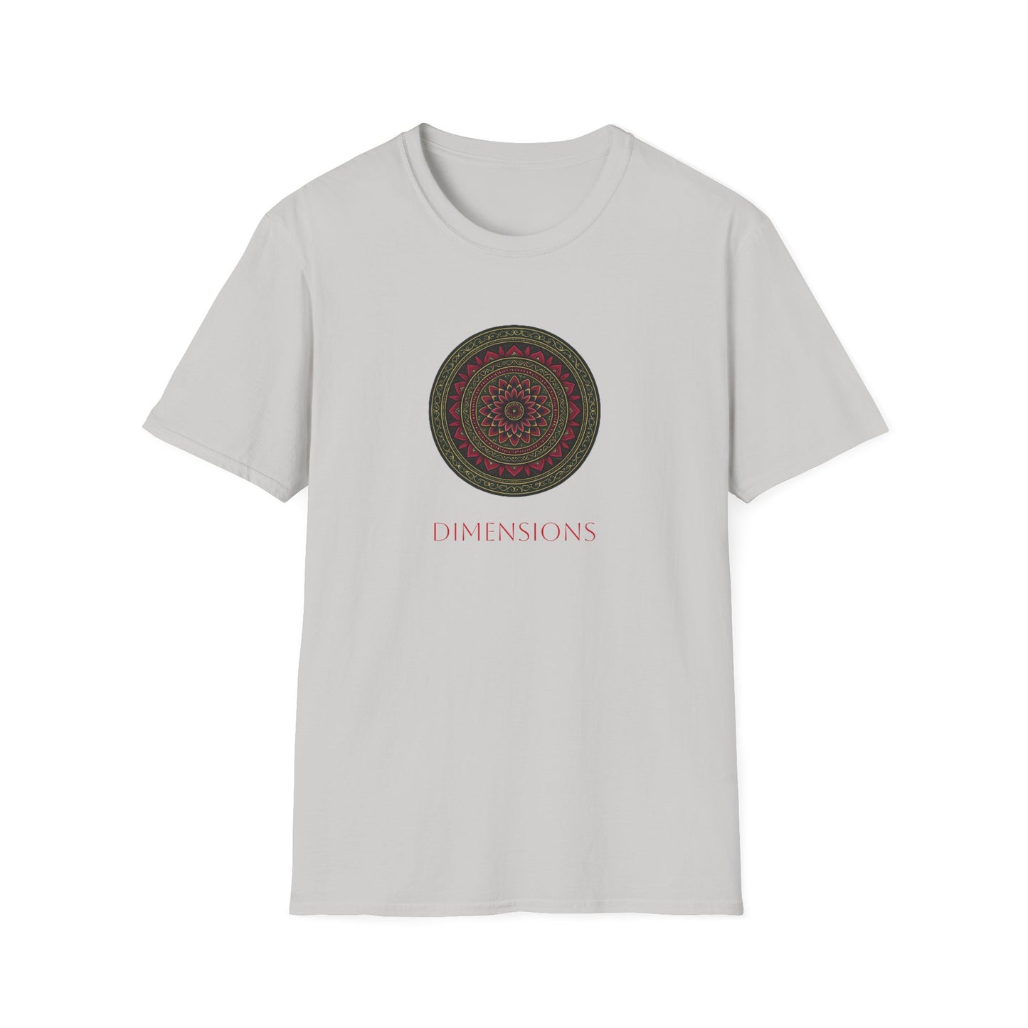 Mandala Pattern Unisex Softstyle T-Shirt, Relaxed Fit Tee, Gift for Meditation Lovers, Casual Wear, Festival Apparel