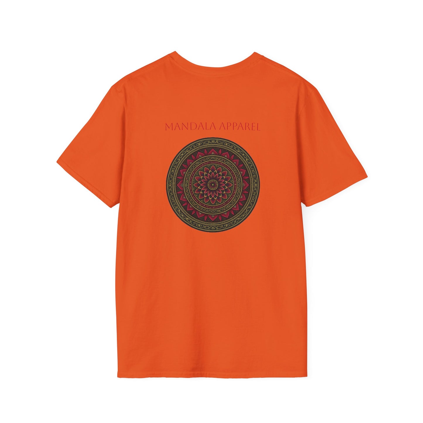 Mandala Pattern Unisex Softstyle T-Shirt, Relaxed Fit Tee, Gift for Meditation Lovers, Casual Wear, Festival Apparel