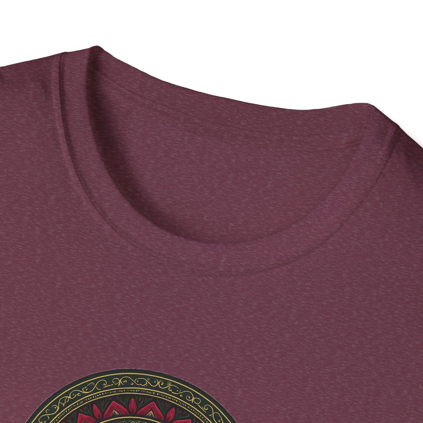 Mandala Pattern Unisex Softstyle T-Shirt, Relaxed Fit Tee, Gift for Meditation Lovers, Casual Wear, Festival Apparel