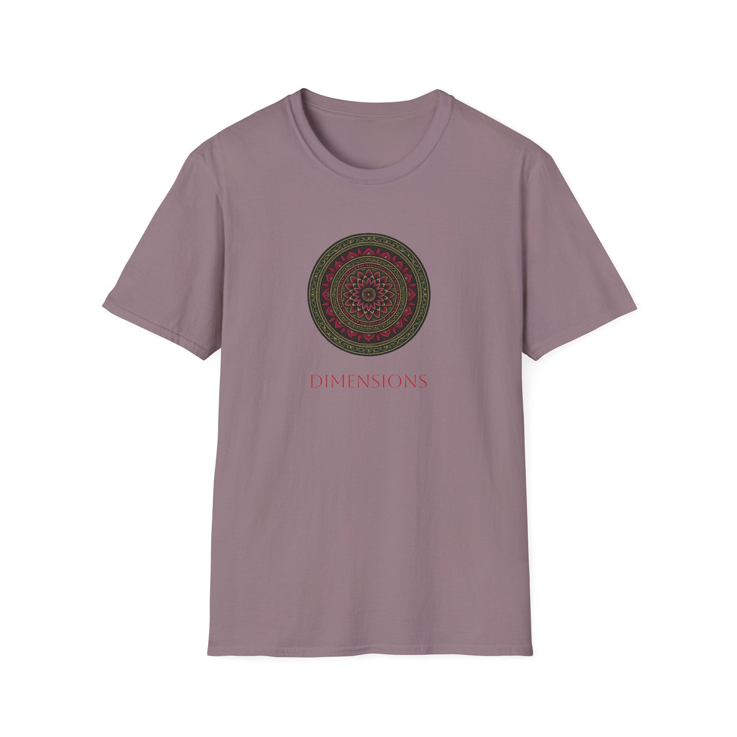 Mandala Pattern Unisex Softstyle T-Shirt, Relaxed Fit Tee, Gift for Meditation Lovers, Casual Wear, Festival Apparel