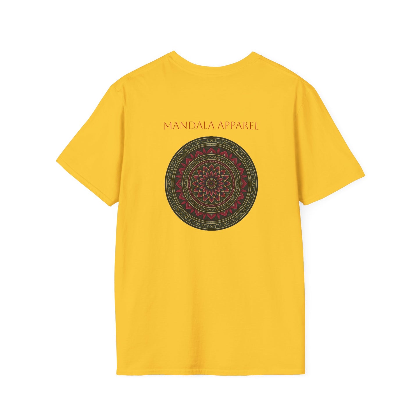 Mandala Pattern Unisex Softstyle T-Shirt, Relaxed Fit Tee, Gift for Meditation Lovers, Casual Wear, Festival Apparel