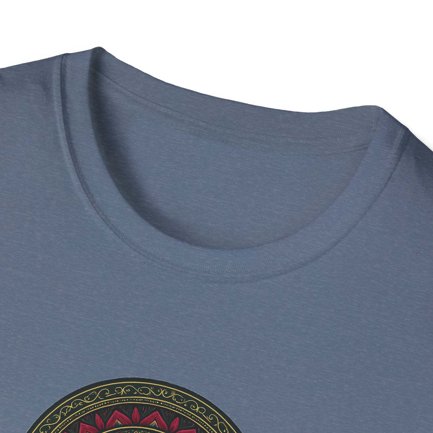 Mandala Pattern Unisex Softstyle T-Shirt, Relaxed Fit Tee, Gift for Meditation Lovers, Casual Wear, Festival Apparel