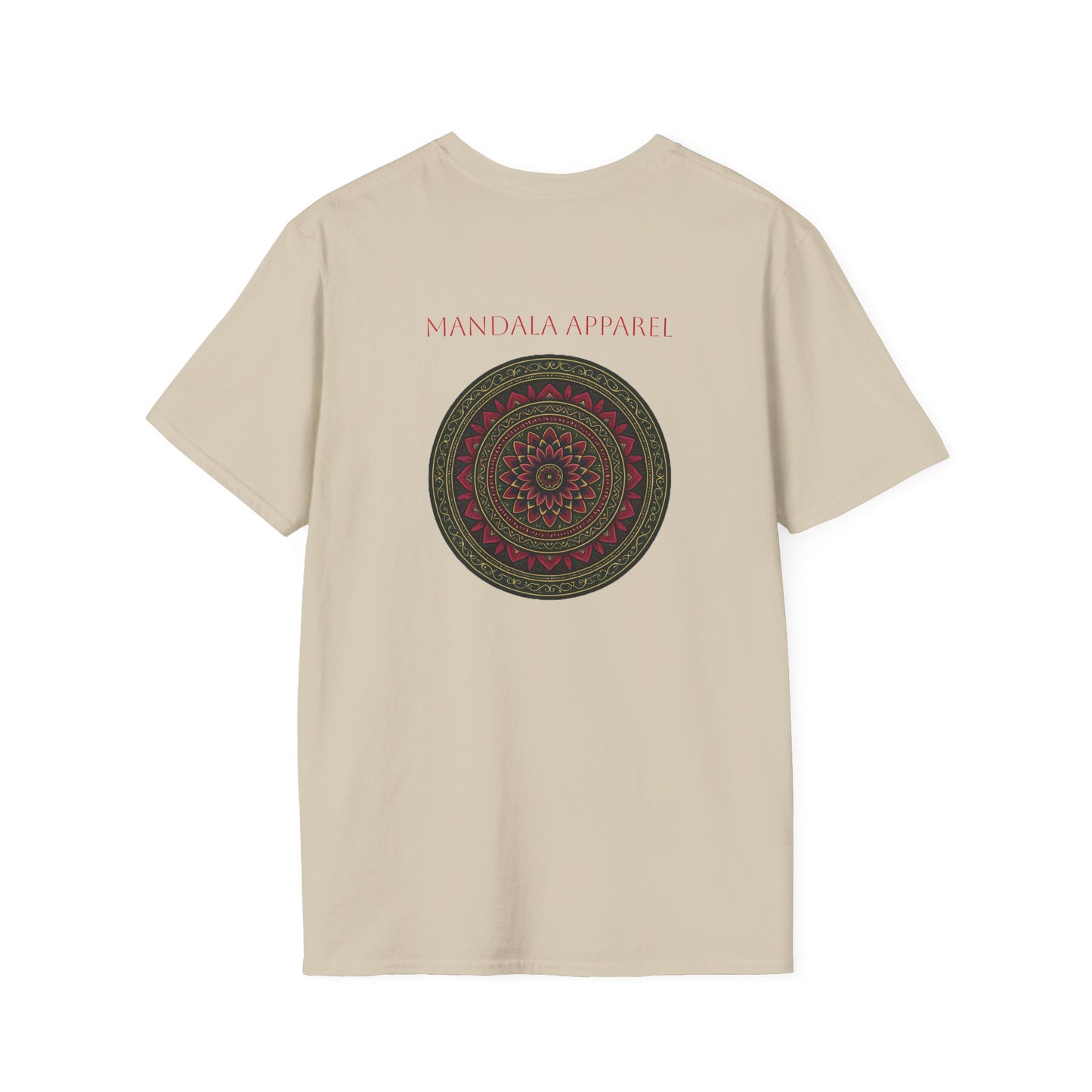 Mandala Pattern Unisex Softstyle T-Shirt, Relaxed Fit Tee, Gift for Meditation Lovers, Casual Wear, Festival Apparel