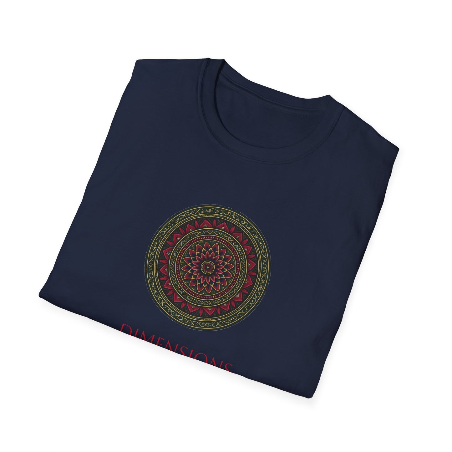 Mandala Pattern Unisex Softstyle T-Shirt, Relaxed Fit Tee, Gift for Meditation Lovers, Casual Wear, Festival Apparel
