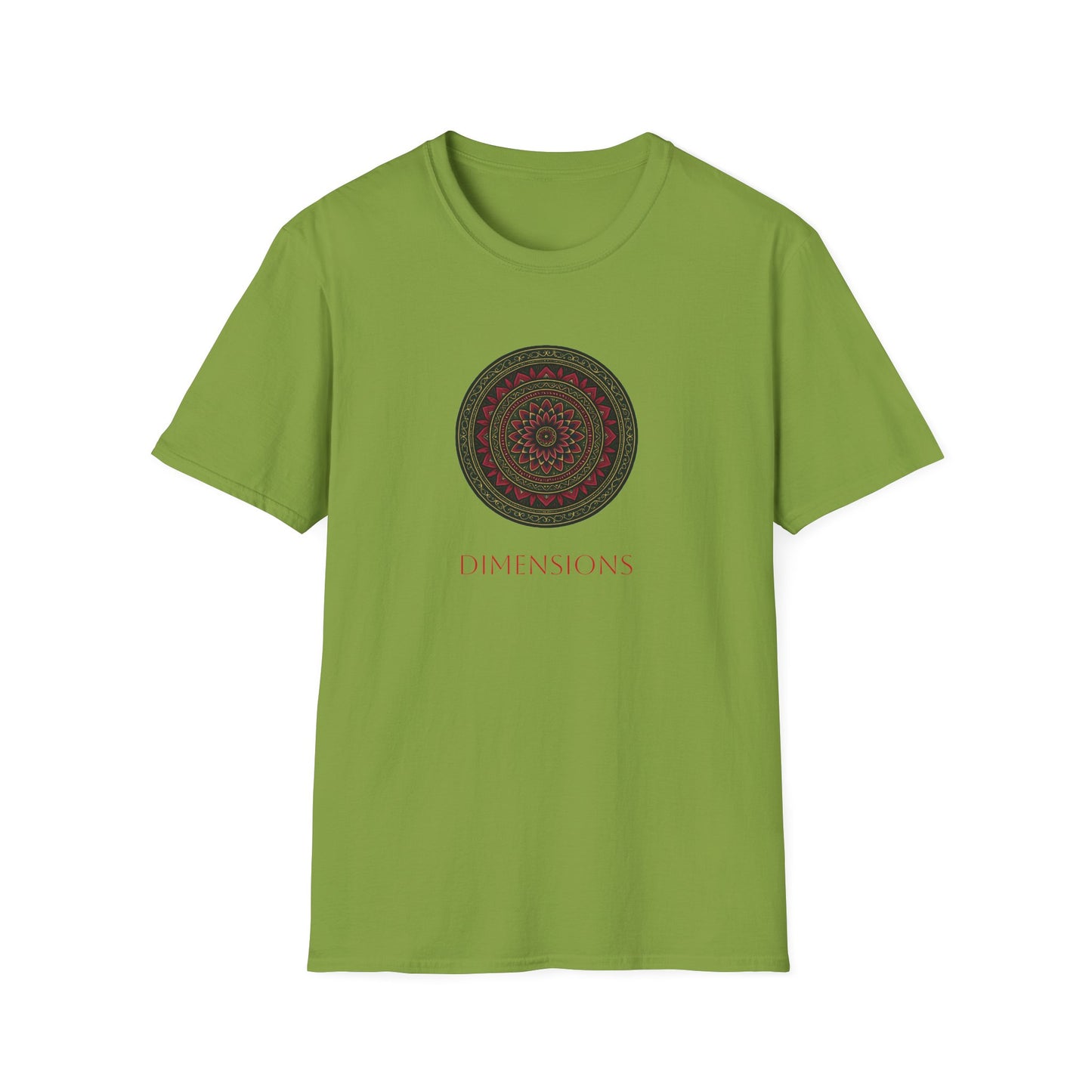 Mandala Pattern Unisex Softstyle T-Shirt, Relaxed Fit Tee, Gift for Meditation Lovers, Casual Wear, Festival Apparel