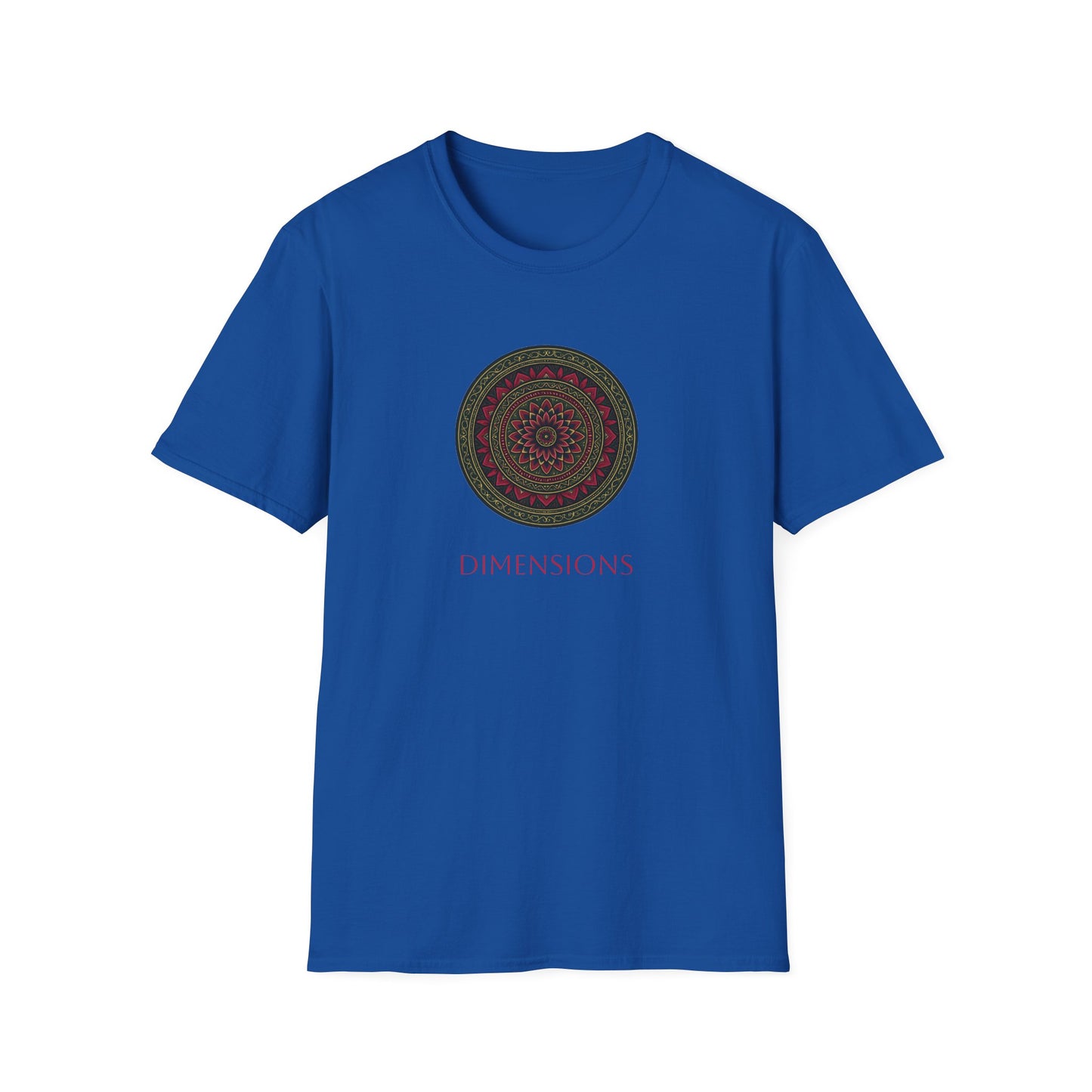 Mandala Pattern Unisex Softstyle T-Shirt, Relaxed Fit Tee, Gift for Meditation Lovers, Casual Wear, Festival Apparel