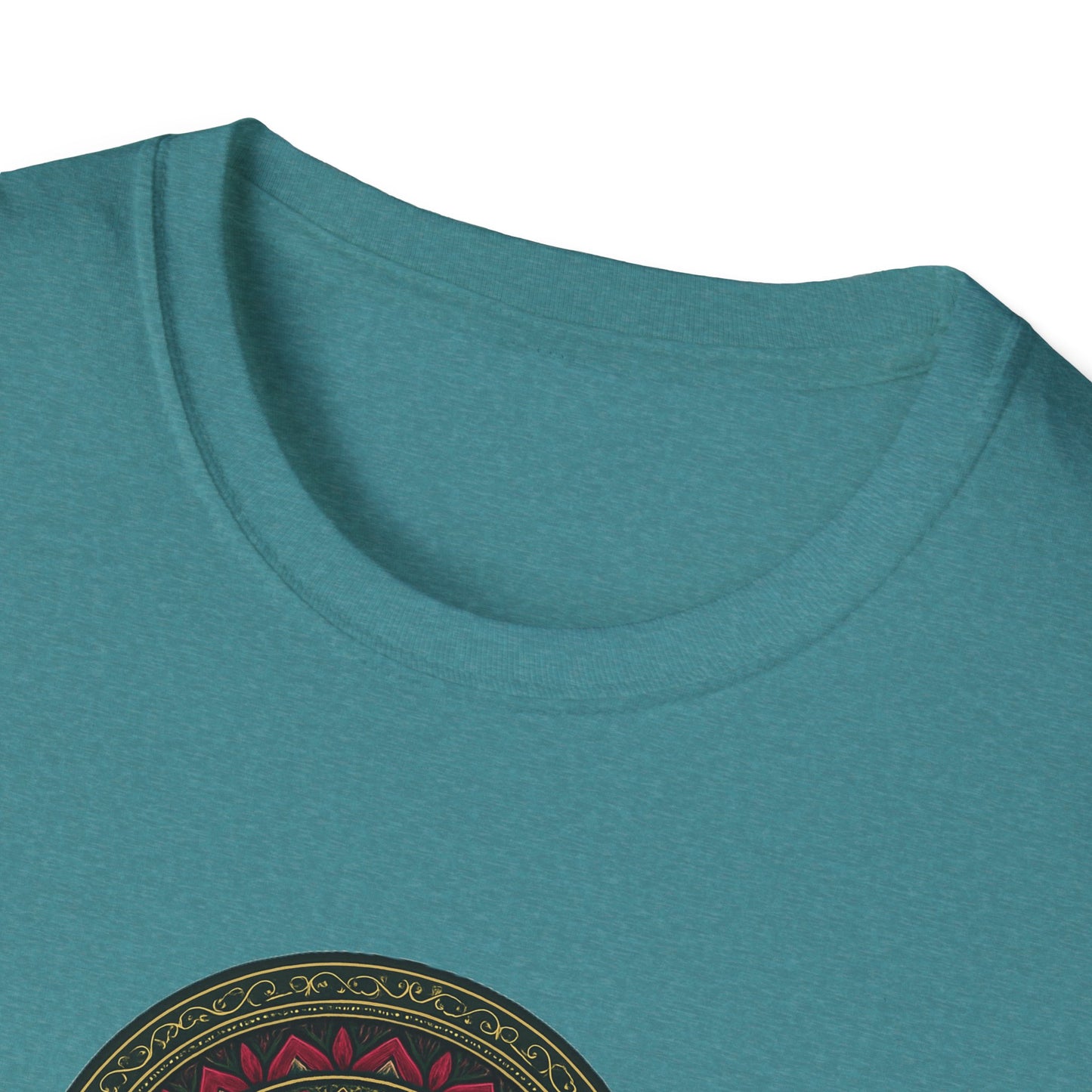 Mandala Pattern Unisex Softstyle T-Shirt, Relaxed Fit Tee, Gift for Meditation Lovers, Casual Wear, Festival Apparel