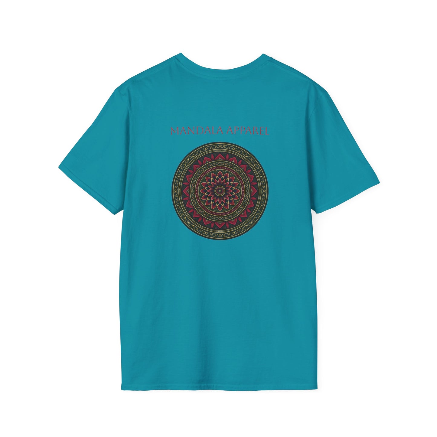 Mandala Pattern Unisex Softstyle T-Shirt, Relaxed Fit Tee, Gift for Meditation Lovers, Casual Wear, Festival Apparel