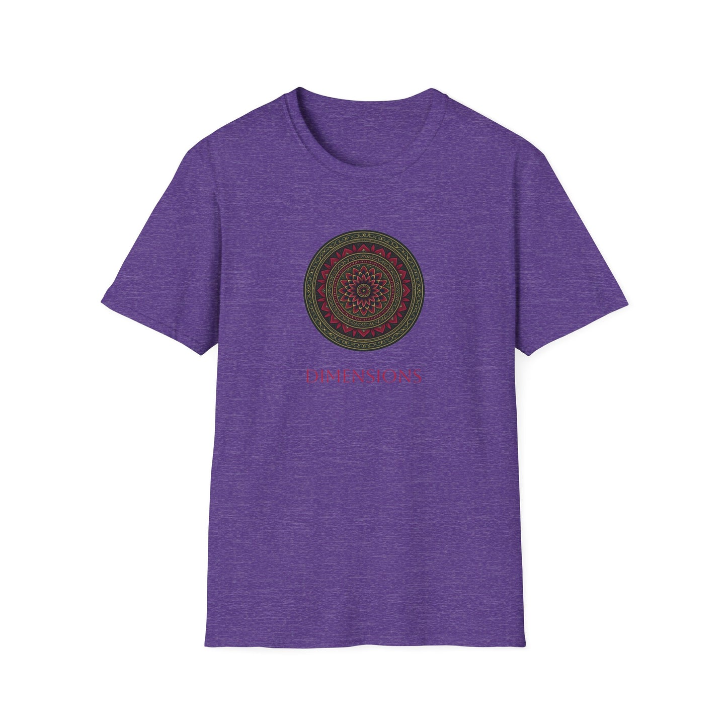Mandala Pattern Unisex Softstyle T-Shirt, Relaxed Fit Tee, Gift for Meditation Lovers, Casual Wear, Festival Apparel