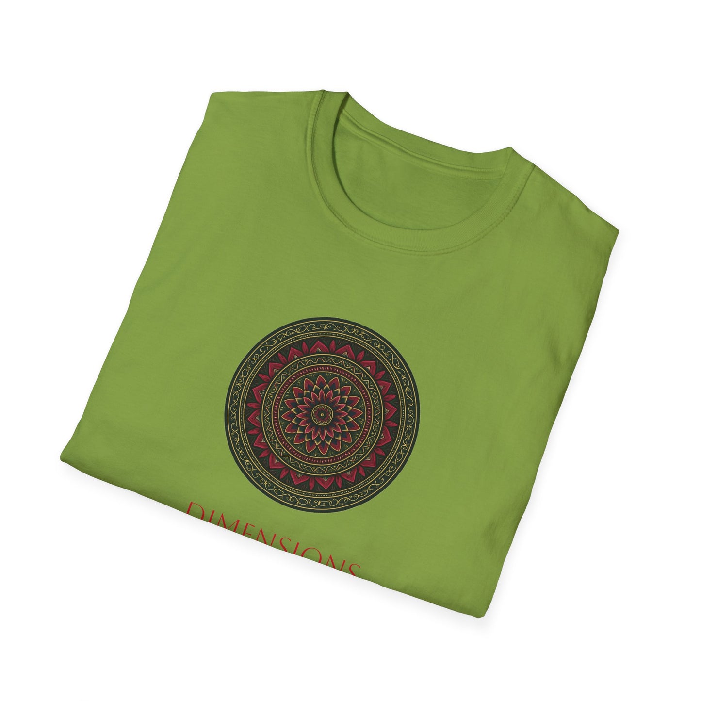 Mandala Pattern Unisex Softstyle T-Shirt, Relaxed Fit Tee, Gift for Meditation Lovers, Casual Wear, Festival Apparel