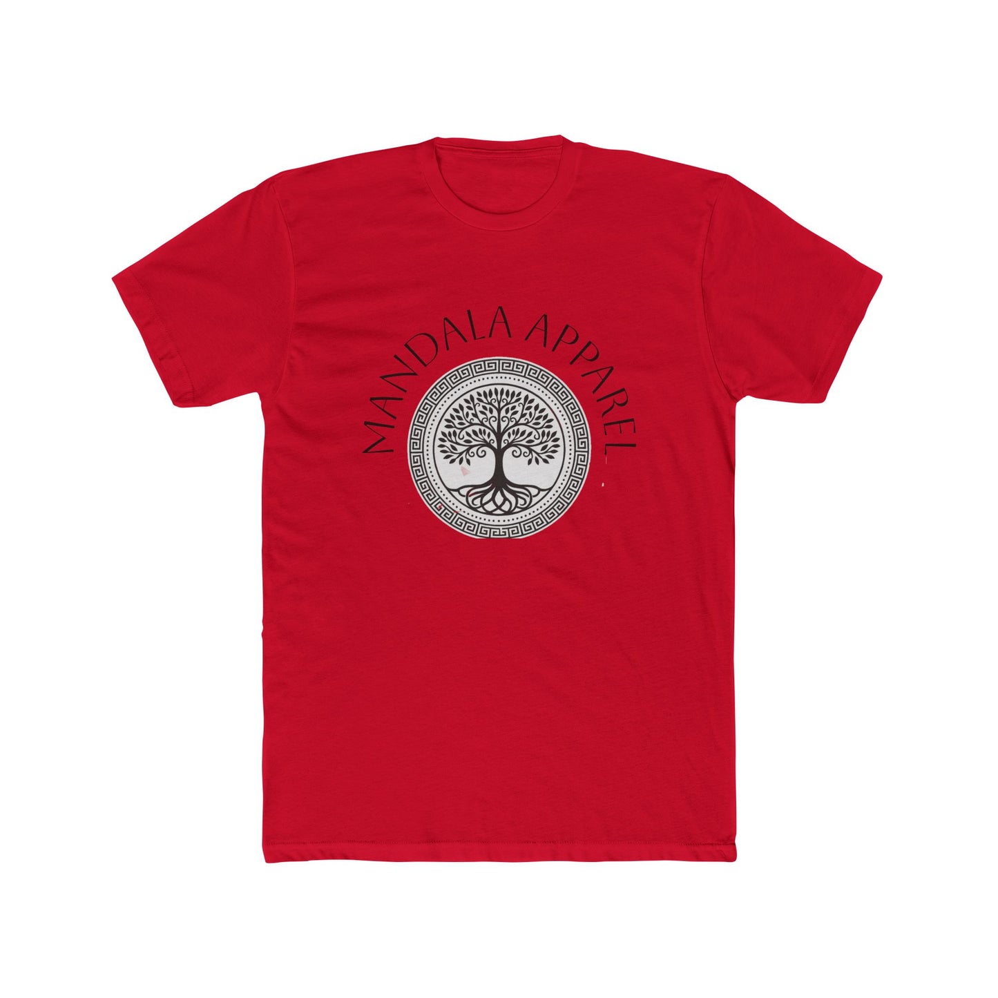 Mandala Tree Unisex Cotton Crew Tee, Spiritual Shirt, Nature Tee, Gift for Yoga Lovers, Boho Apparel, Eco-Friendly Clothing