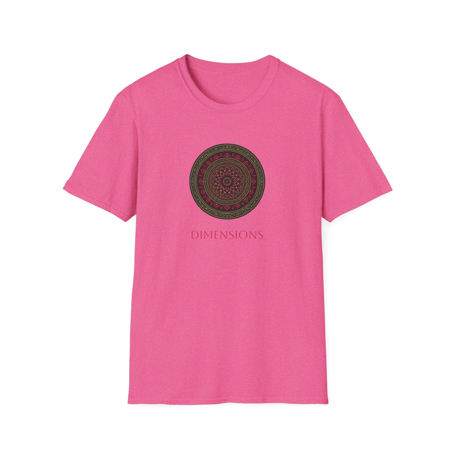 Mandala Pattern Unisex Softstyle T-Shirt, Relaxed Fit Tee, Gift for Meditation Lovers, Casual Wear, Festival Apparel
