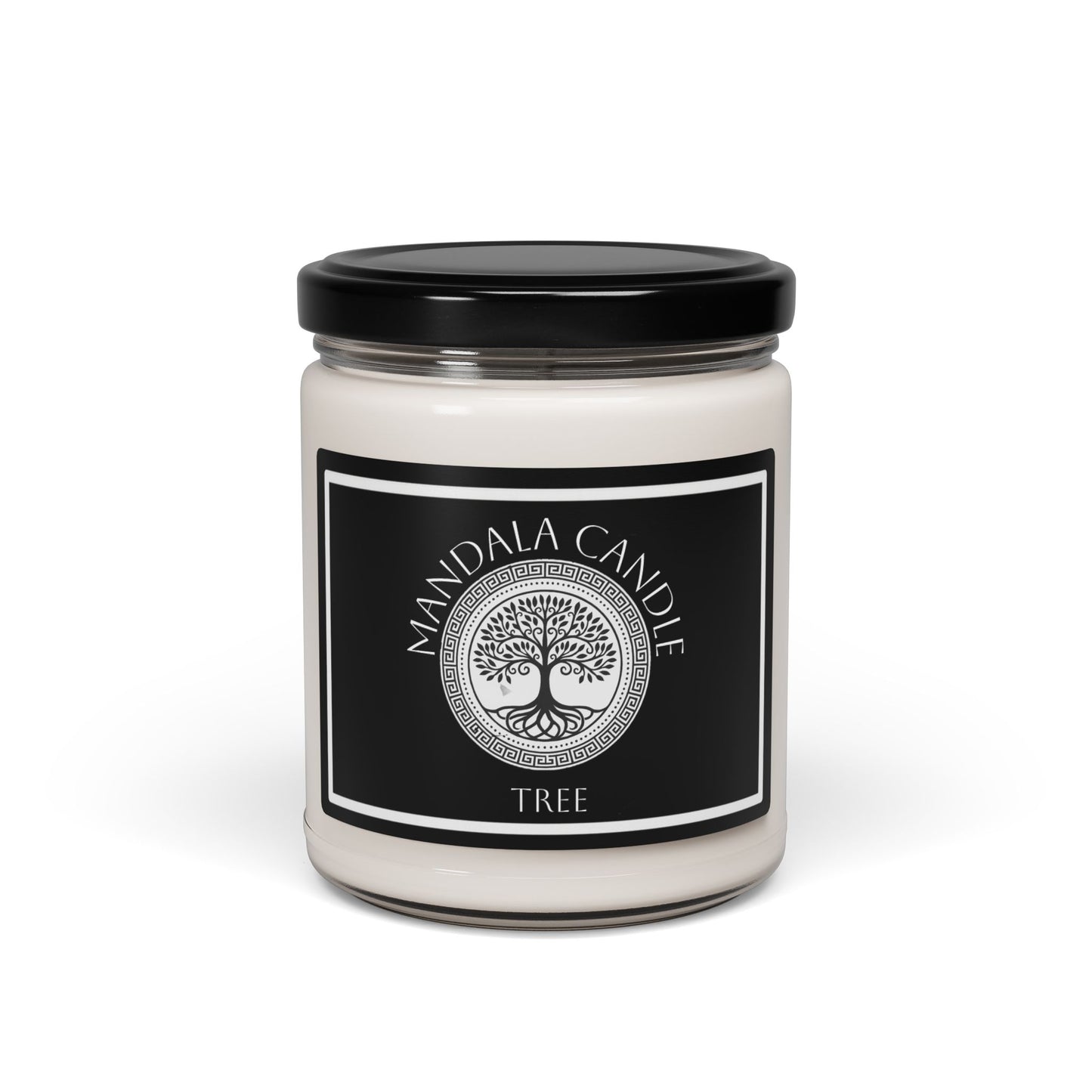 Soy Candle - Mandala Black and White Relaxing Aromatherapy Gift