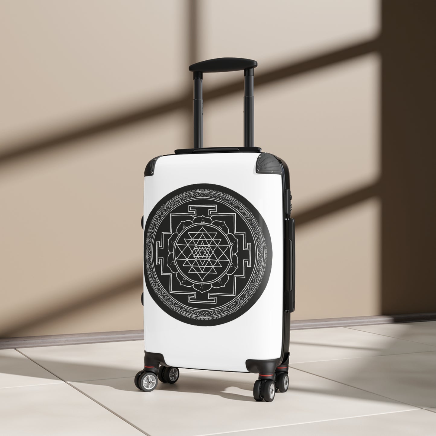 Spiritual Travel Suitcase, Unique Luggage, Meditation Carry-On, Perfect for Retreats, Stylish Travel Accessory