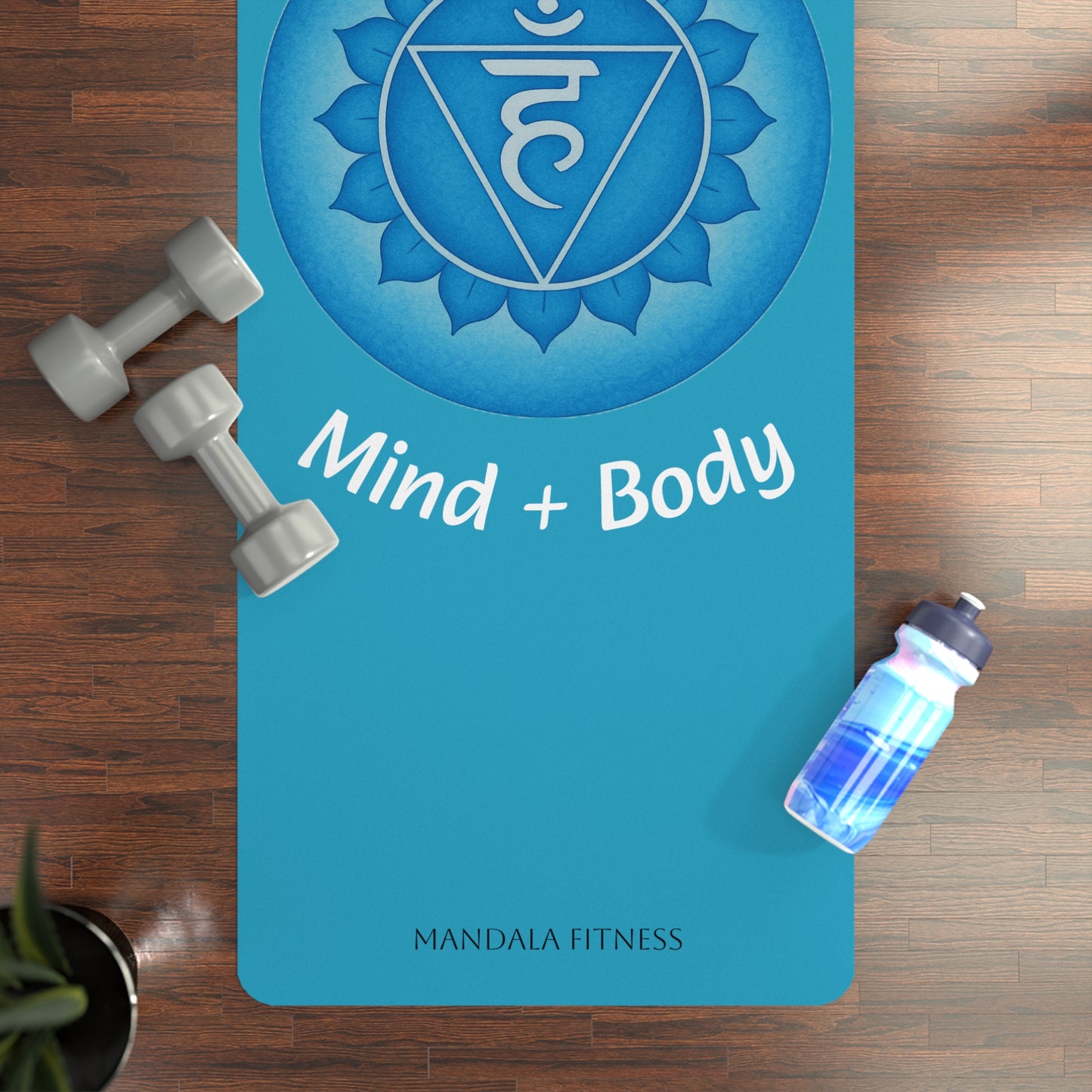 Yoga Mat - Throat Chakra Design for Mindfulness and Meditation