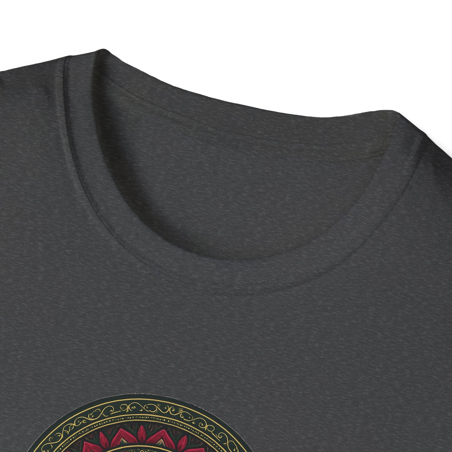 Mandala Pattern Unisex Softstyle T-Shirt, Relaxed Fit Tee, Gift for Meditation Lovers, Casual Wear, Festival Apparel