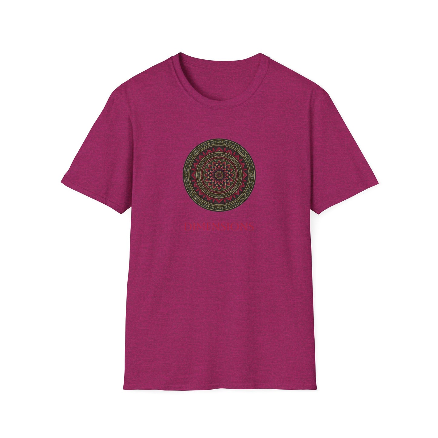 Mandala Pattern Unisex Softstyle T-Shirt, Relaxed Fit Tee, Gift for Meditation Lovers, Casual Wear, Festival Apparel