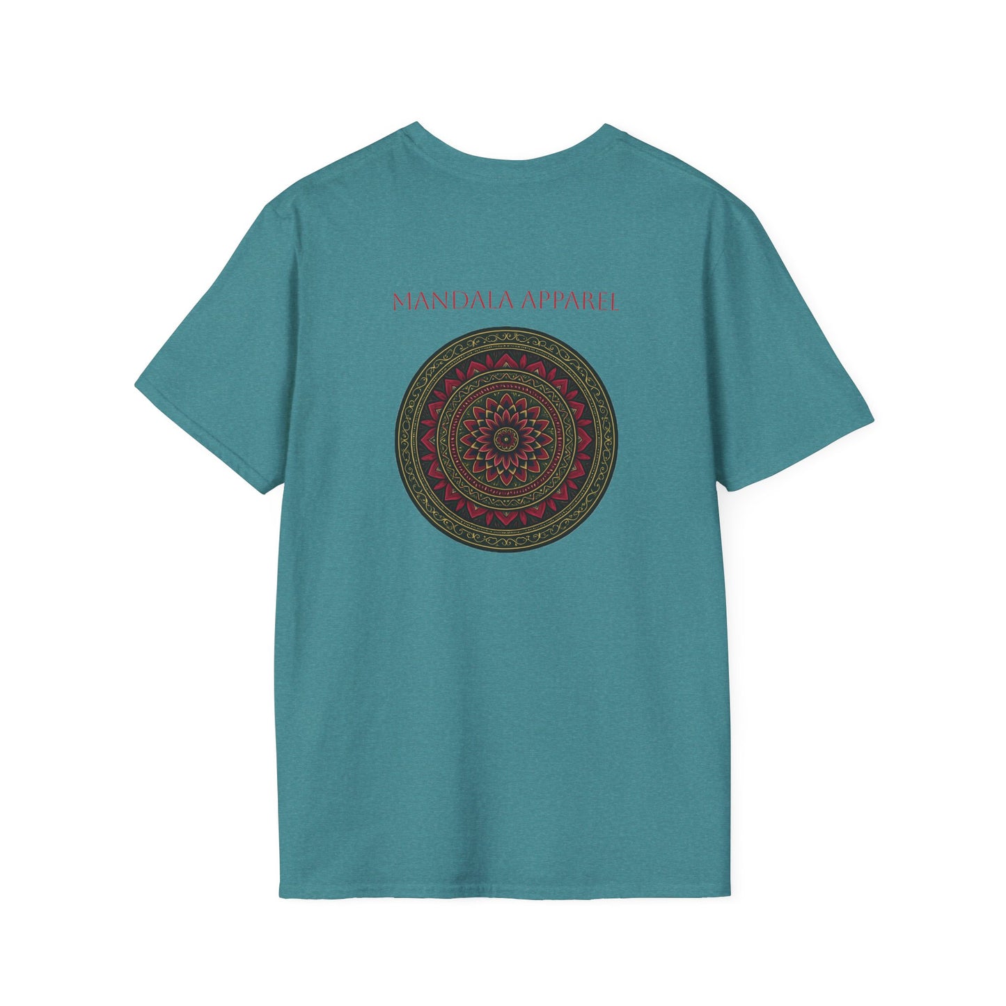 Mandala Pattern Unisex Softstyle T-Shirt, Relaxed Fit Tee, Gift for Meditation Lovers, Casual Wear, Festival Apparel