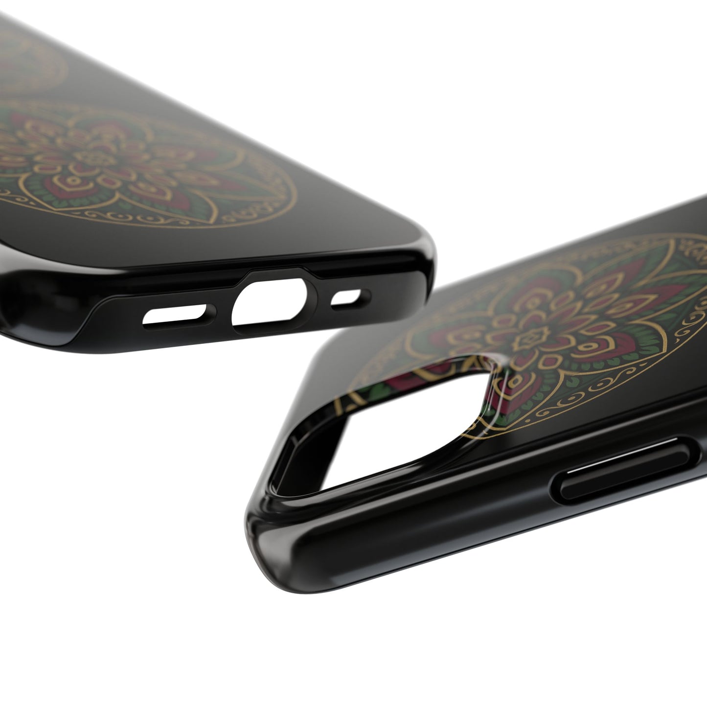 Artistic Phone Case with Mandala Design, Tough Case, Floral Phone Cover, Unique Gift for Her, Stylish Protection