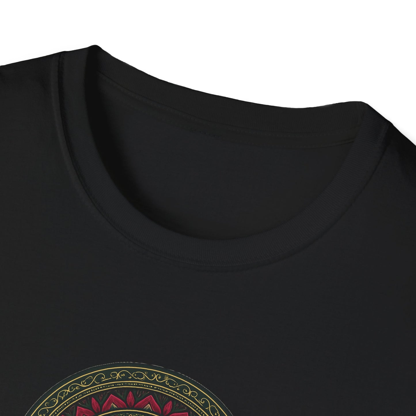 Mandala Pattern Unisex Softstyle T-Shirt, Relaxed Fit Tee, Gift for Meditation Lovers, Casual Wear, Festival Apparel